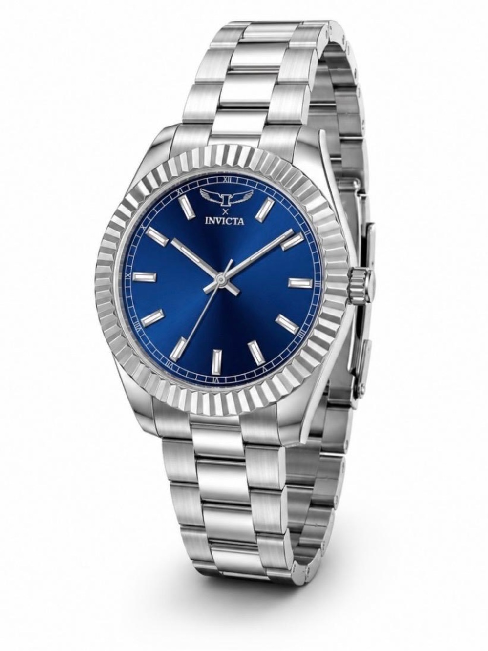 Invicta Specialty  Silver Stainless Steel Watch with Blue Dial (69015)